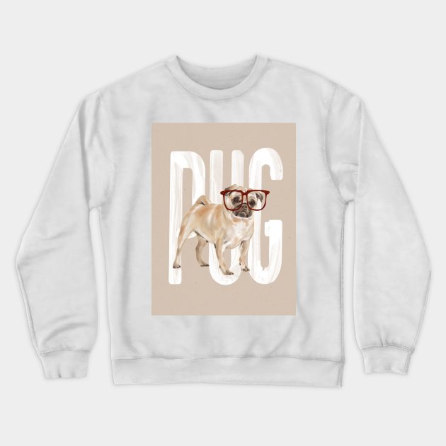 Pug Dog Crewneck Sweatshirt by Art Designs